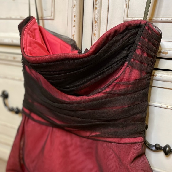 BCBGMAXAZRIA black pink tulle lace dress (S-M) Avril Lavigne pop punk style - Picture 7 of 17